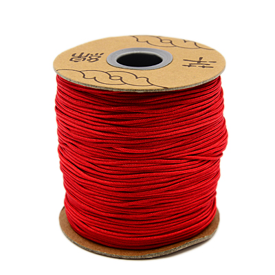 Polyesterschnur fur Schmuckherstellung, rot, 1,5-2 mm, 2 m