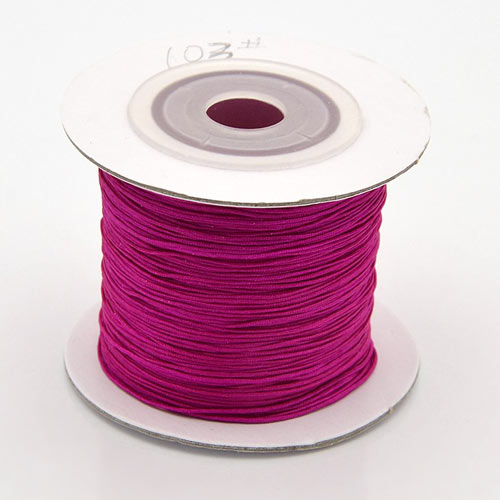 Polyestersnor, Fuchsia, Tynd, 0,5 mm, 2 m til Smykkefremstilling