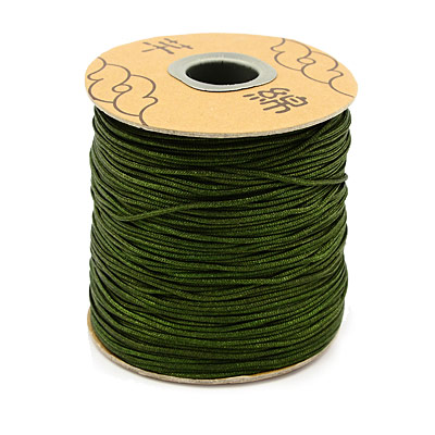 Polyesterschnur, ganze Rolle, dunkel army-grün, 1,5 bis 2 mm, 130 Meter