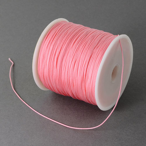 Polyestersnor, Rosa, 0,5 mm, 120 m til Smykkefremstilling