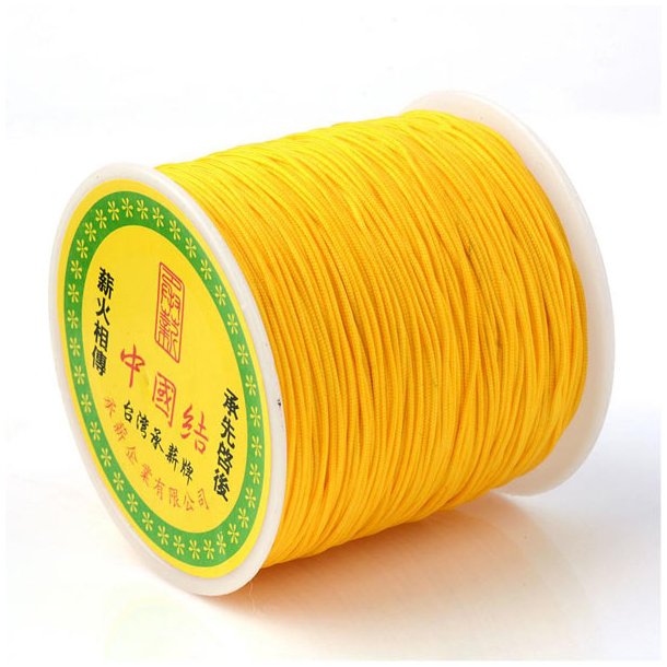Nylon cord, sun yellow, thin, 0,5mm, 2m.