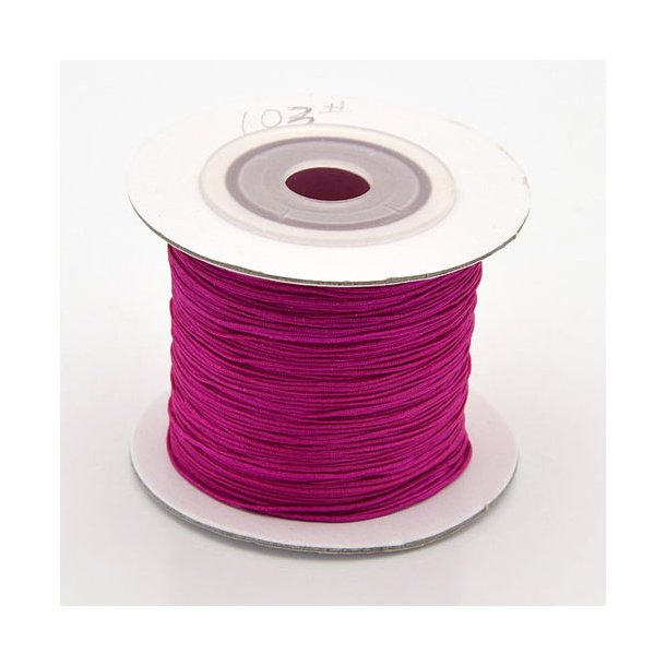 Nylon cord, spool, fuchsia - pink colored, thin, 0,5mm, 70m.