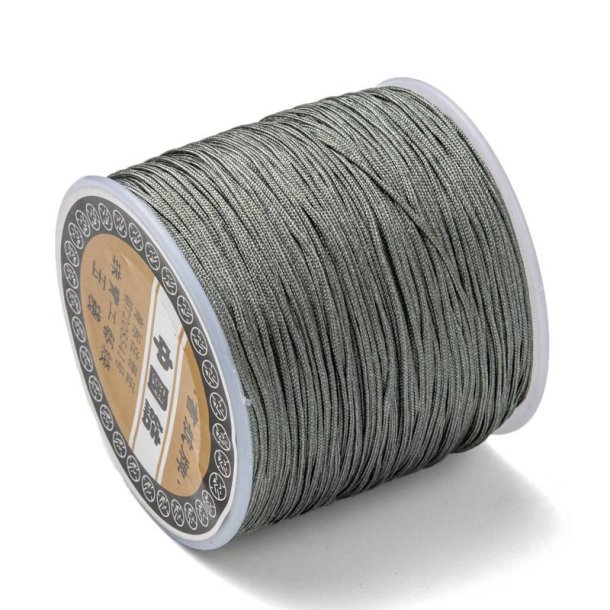 Nylon cord, dark grey, thickness appx. 0,9mm, 2m.