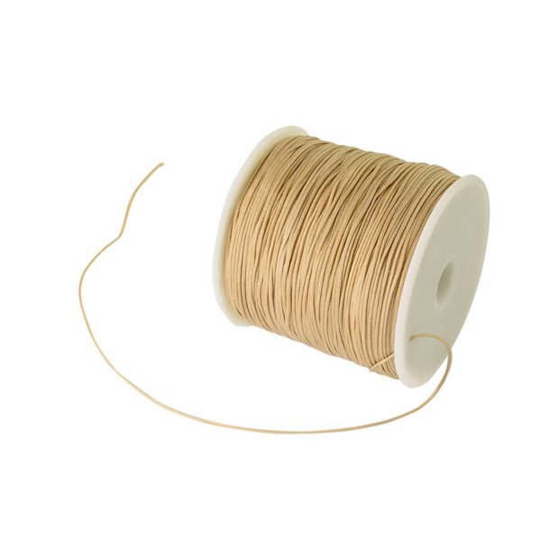 Nylon cord, light brown, 0,9 mm, spool 90 m