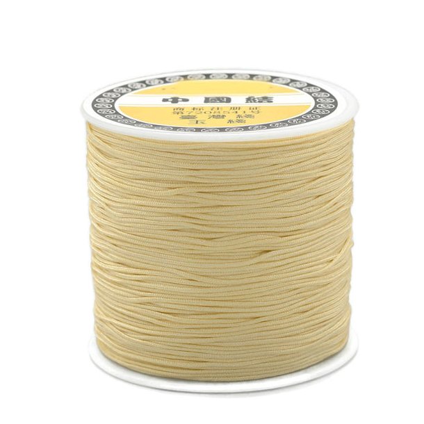 Nylon cord, light goldish yellow, 0.9 mm, 2 m