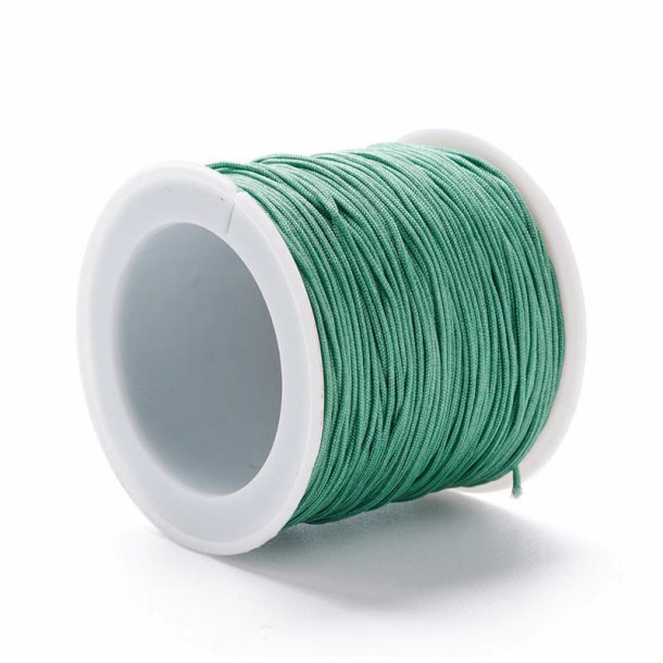Nylon cord, dark turquoise green, 0,8 mm, hel rulle 90 m