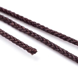 Polyesterkordel, volle Spule, kokosnussbraun, 0,8 mm, 80 m.