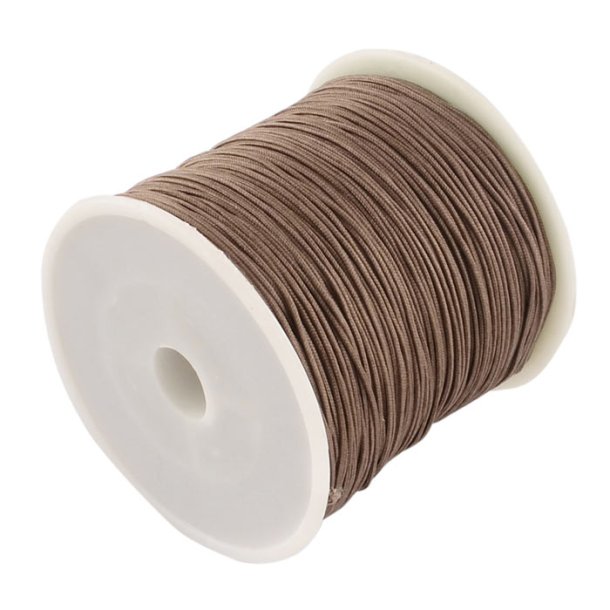 Nylon cord, khaki brown, 0,9 mm, 2 m