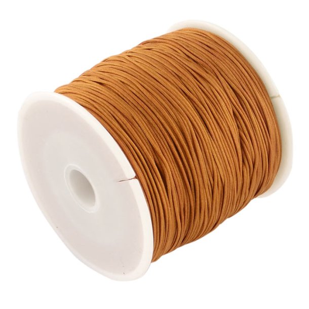 Nylon cord, full spool, golden-brown, thickness 0,9mm, 90m.