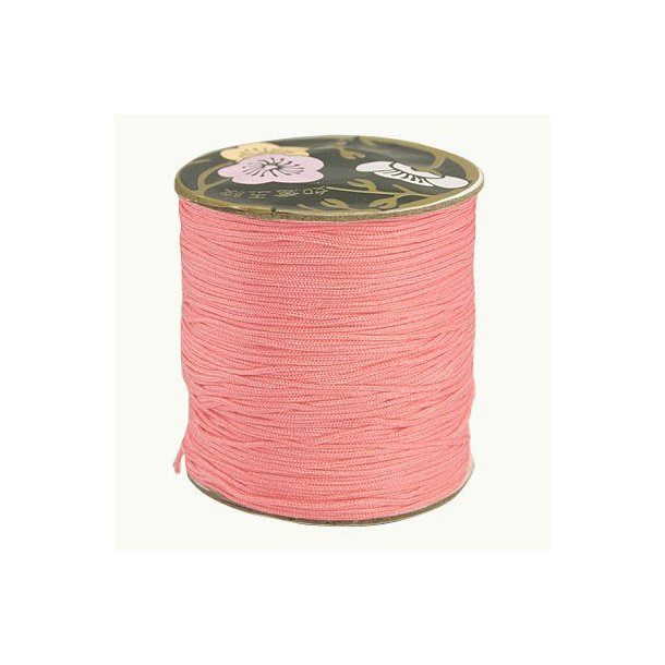 Polyester cord, light salmon colored, 0,9mm, 2m.