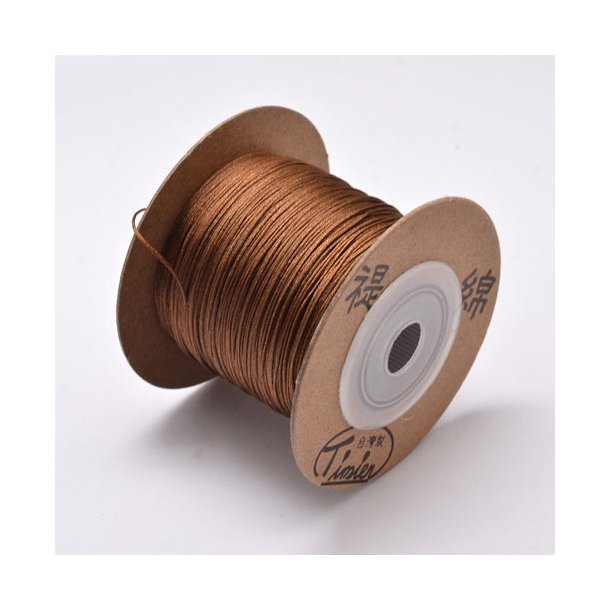 Nylon cord, coconut brown, 0.5mm, 2m.