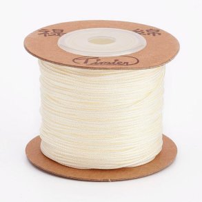 Polyestersnor, beige, tykkelse 1 mm, 2 meter