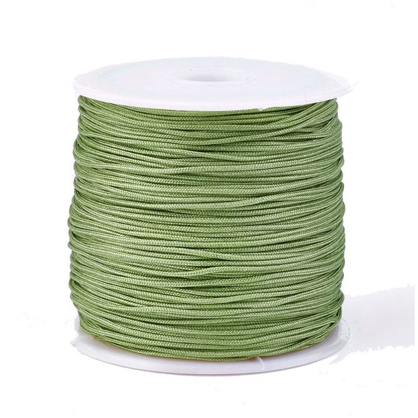 Nylon cord, full spool, light dusty green, 0,9mm, 45m.