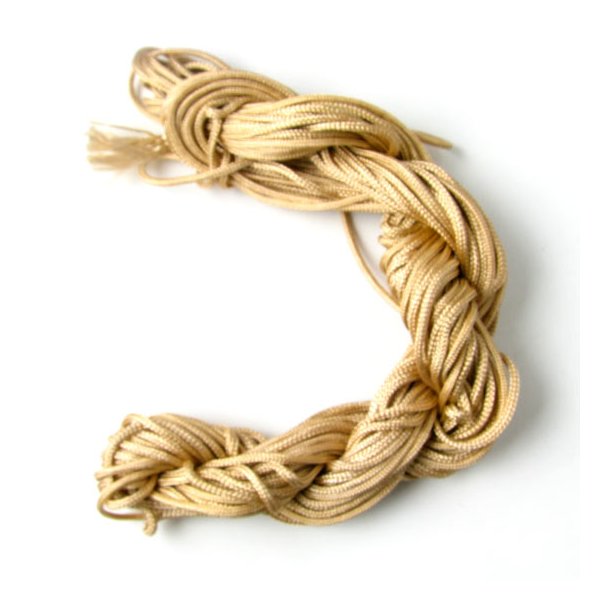 Nylon cord, golden sand, 1,5-2mm, 2m.