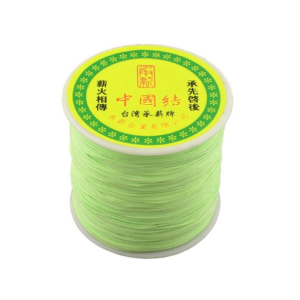 Nylon cord, light green, 0,9 mm, 2 m