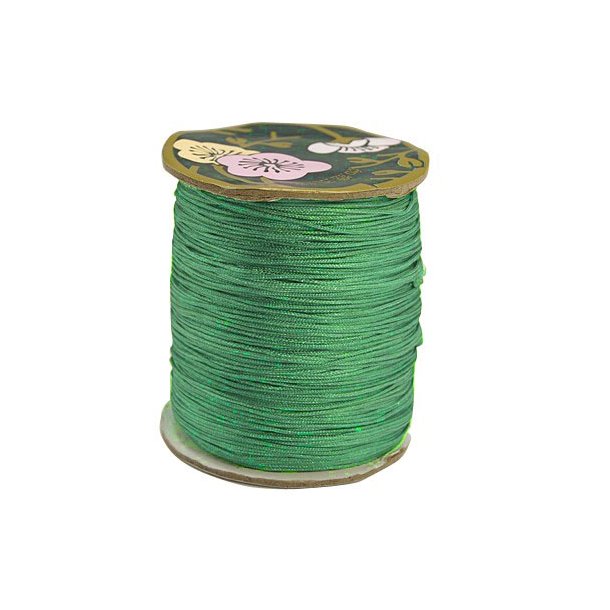 Polyester cord, full reel, light forest green, 0,9mm, 90m.