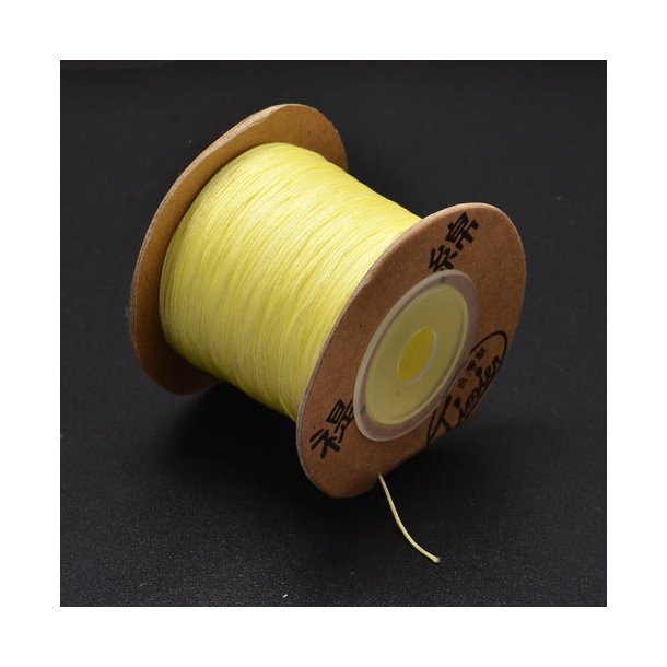Nylon cord, pastel-yellow, 0.5mm, 2m.