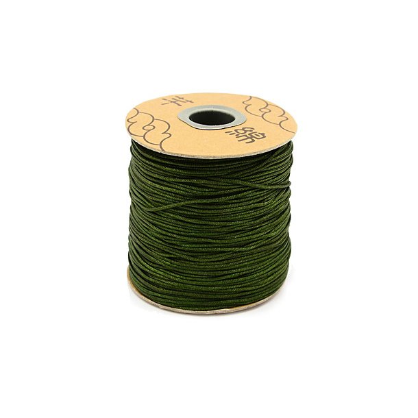 Nylon cord, full spool, dark army green, 1,5-2mm, 130m