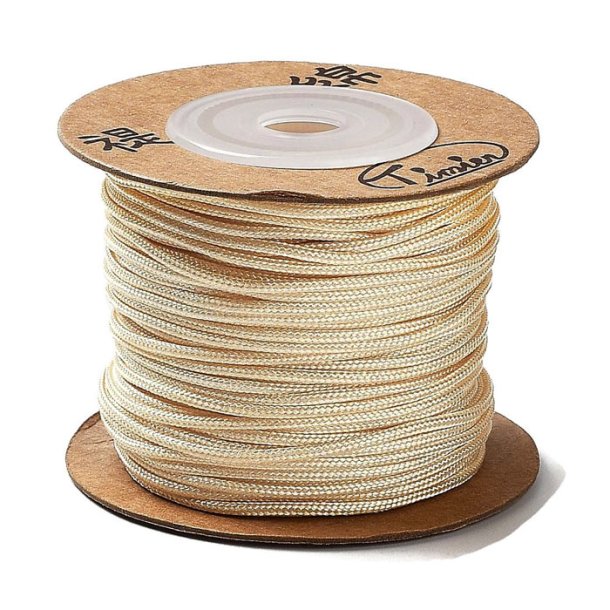 Polyester cord, light golden, 1.5 mm, extra strong, 25 m on roll, 1 pc