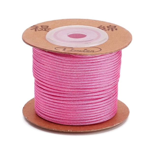 Nylon cord, pearl pink, extra strong, 1.5mm, 2m.