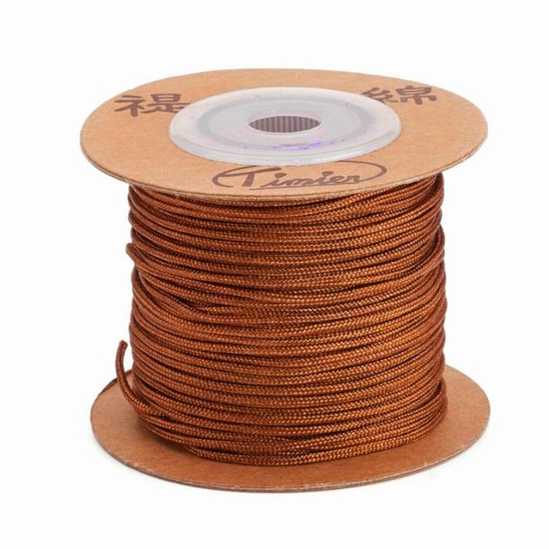 Nylon cord, saddle brown, extra strong, 1.5mm, 2m.