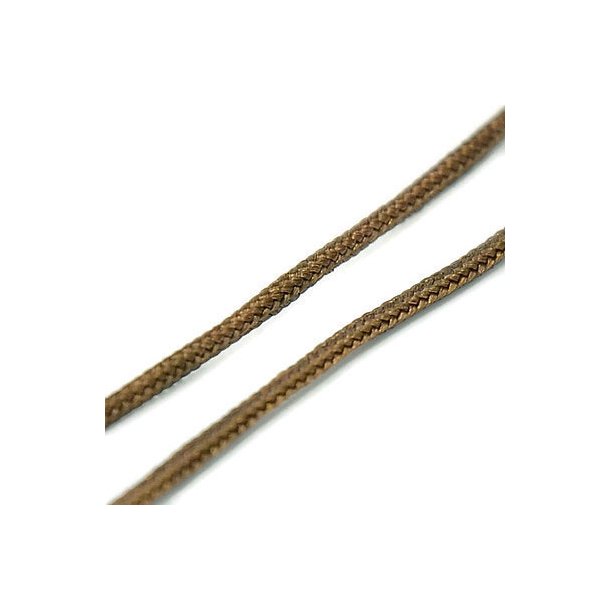 Polyestersnor, brun 1,5 mm, kaffe-brun, ekstra strk, 2 m