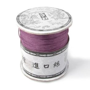 Polyestersnor,  mrk gammelrosa, 0,9 mm, 2 m