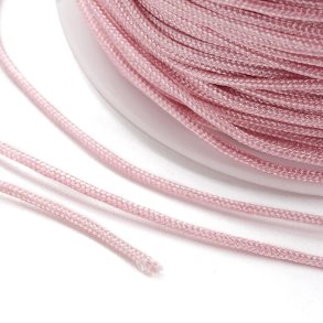 Polyestersnor, rosa, tykkelse 0,8 mm, 2 m
