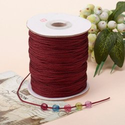 Polyestersnor, bordeaux-r�d, h�j kvalitet, 1,5-2 mm, 2 m