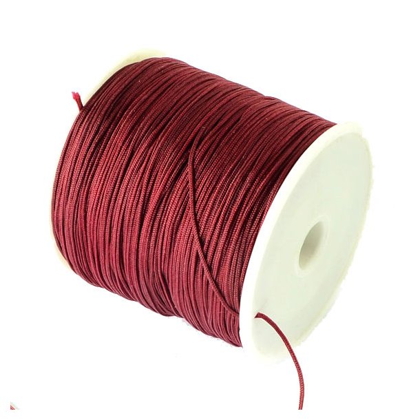 Nylon cord, Bordeaux red, 0,5mm, 2m.