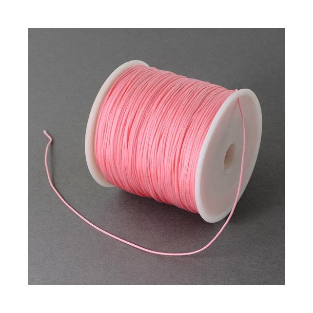 Nylon cord, varm rosa, 0,5 mm, 2m