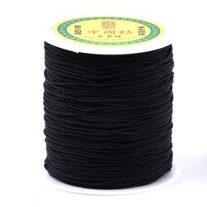 Nylon cord, spool, black, 1.5 - 2mm, ca. 110m