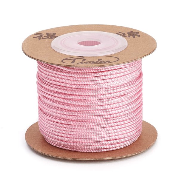 Polyester cord, light pink, 1.5 mm, extra strong, 25 m on roll, 1 pc