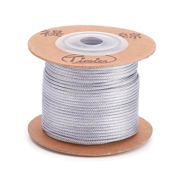 Polyesterkordel, silbergrau, 1,5 mm, extra stark, 25 m auf Rolle, 1 Stck