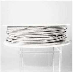 Russisches Flechtband, silbergrau, 3x1 mm, 1 Meter.