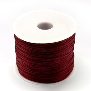 Satin cord, round burgundy, 1.5 mm, 2 m
