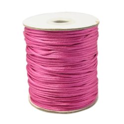 Satinschnur, rund, fuchsia, Dicke ca. 2,5 mm, 2 m