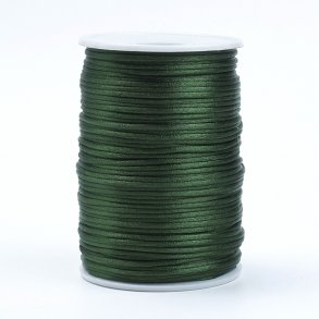 Satinschnur, ganze Spule, rund, Dunkelgrn, 2-2,5 mm, 70 m