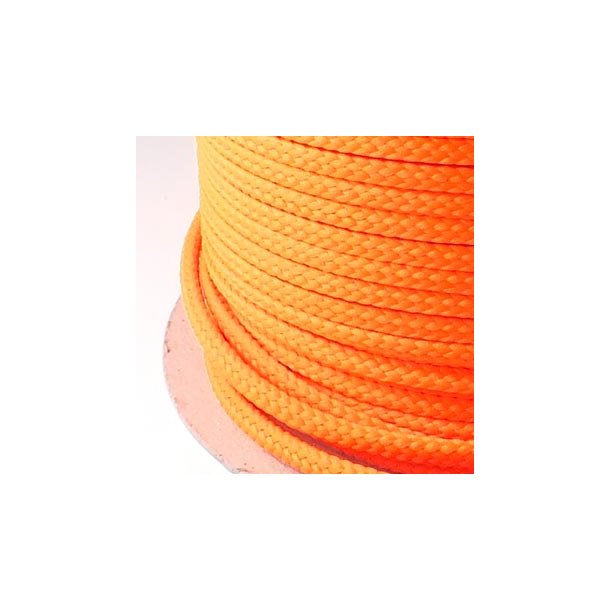 Shoelace, neon orange, 4x1.5mm, 2m