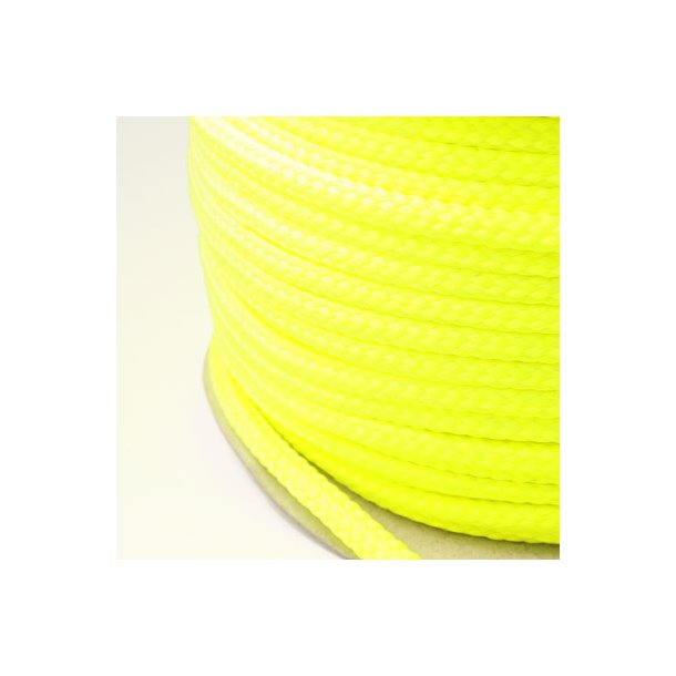 Shoelace, neon yellow, 6x2 mm, 2 m