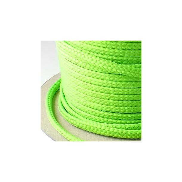 Shoelace, neon green, 4x1.5mm, 2m