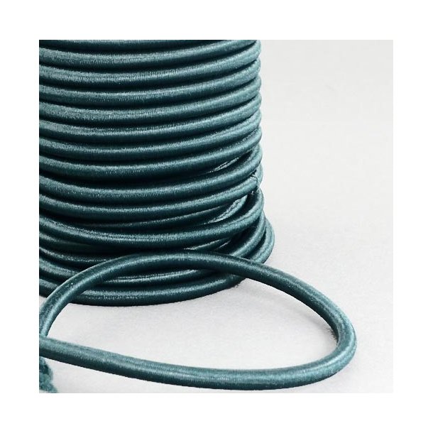 Spinning-tube, rund m&oslash;rkegr&oslash;n nylonsnor omvundet allergivenligt ppc-r&oslash;r, 5 mm, 20 cm