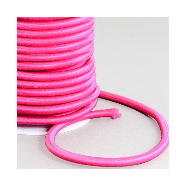 Spinning-tube, rund pink nylonsnor omvundet allergivenligt ppc-r&oslash;r, 5 mm, 20 cm