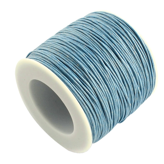 Wachsschnur, hellblau, 1,2 mm, 2 m