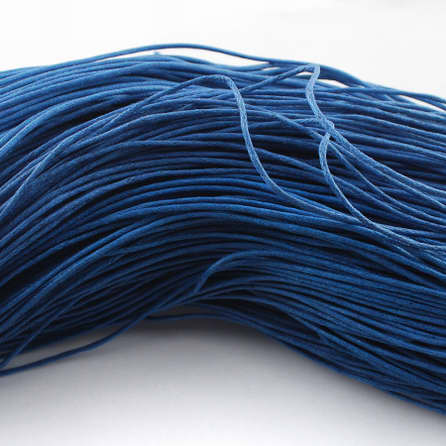 Wachsschnur, mittelblau, Dicke 1,5 mm, Bündel von 50 m