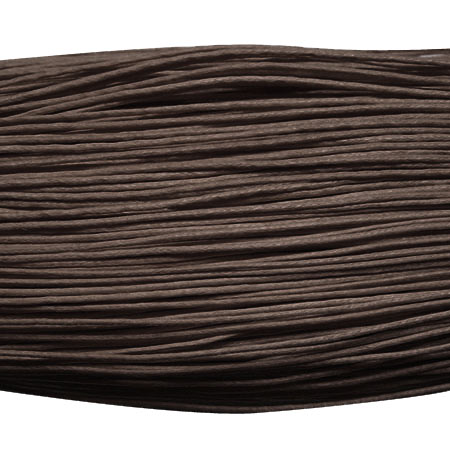 Wachsschnur aus Baumwolle, dunkelbraun, Dicke 2 mm, 50 Meter