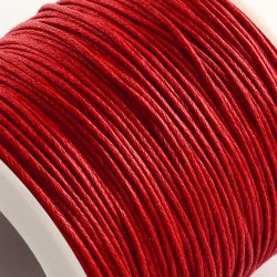 Wachsschnur, rot, 1,2 mm, ganze Rolle 74 m