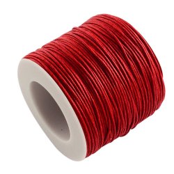 Wachsschnur, rot, 1,2 mm, ganze Rolle 74 m