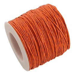 Wachsschnur, orange, 1,2 mm, ganze Rolle 74 m