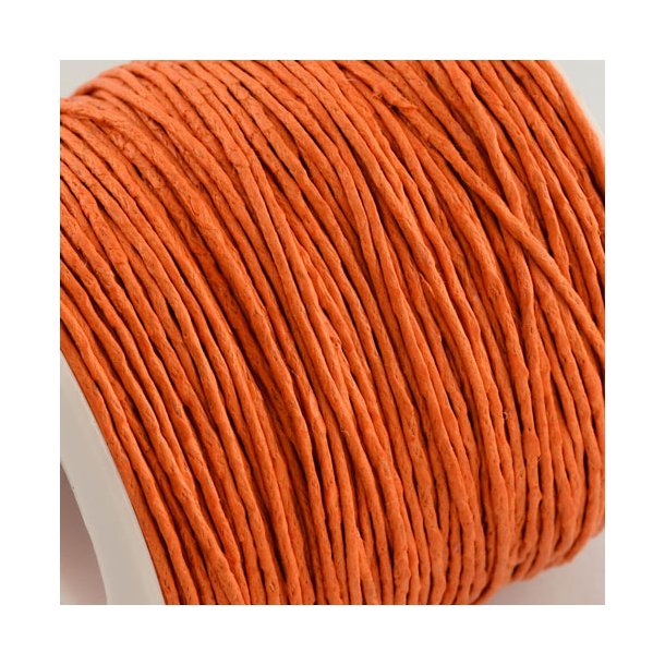 Waxed cord, orange, 1.2mm, 2m